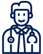 icon image of a doctor with stethoscope